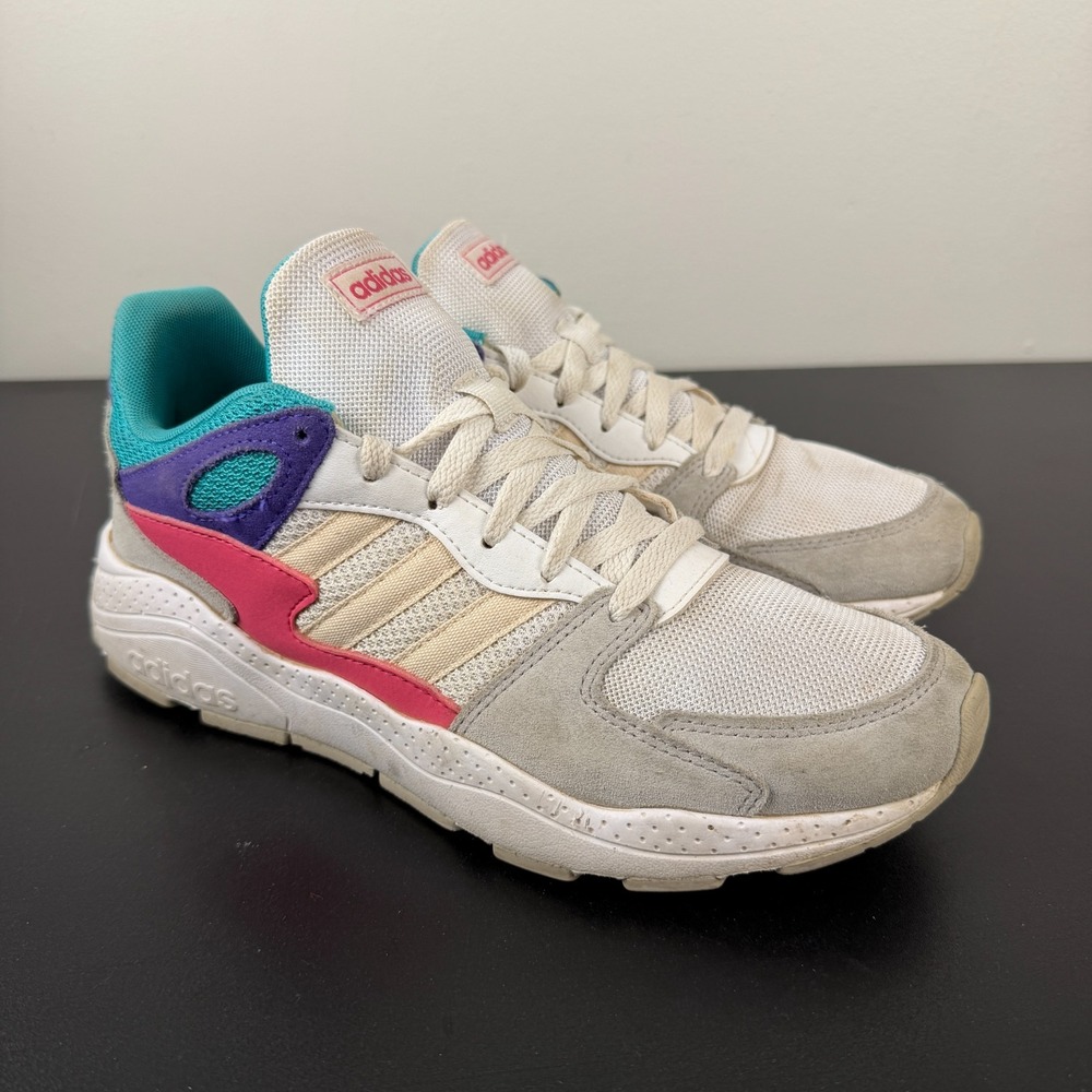 Adidas Cloudfoam Sneakers Women's 9.5 Multicolor Running EF9231 80's 90's Themed